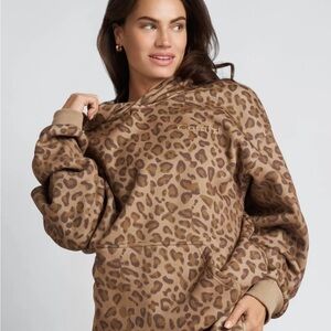 Comfrt Women's Leopard Print Hoodie - Brown